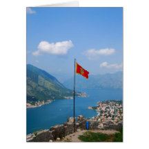 Boka Kotorska in Montenegro-Karte