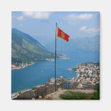 Boka Kotorska in quadratischem Magneten Montenegro