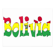 Bolivien-Flagge Postkarte