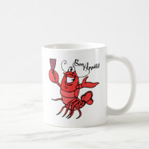 Bon Appetit Hummer Kaffee Tassen