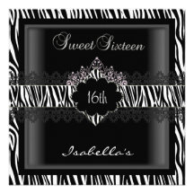 Bonbon16 16. Zebra-Spitze 16. Geburtstag Individuelle Ankündigungen