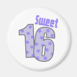 Bonbon 16 (lila Punkte und Sterne) Magnete