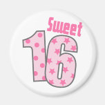 Bonbon 16 (rosa Punkte und Sterne) Magnete