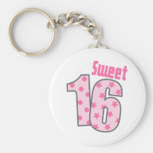 Bonbon 16 (rosa Punkte und Sterne) Schlüsselband