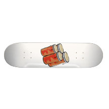 Bongo-Set der vier Stoß-Trommel-Grafik Skateboard Deck