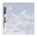 Bonsai inverted purple white against sky portulaca Dry-Erase board