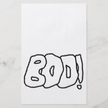 Boo! Fette gezackte Buchstaben Individuelle Flyer