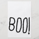 Boo! Gezackte gotische Schriften. Halloween Personalisierte Flyer