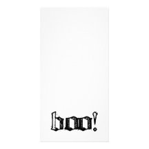 Boo! Gotisches graviert Bildkarte