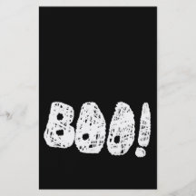 BOO! Weiße und schwarze Buchstaben Vollfarbige Flyer