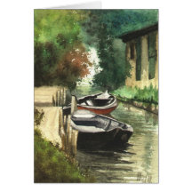 Boote auf dem Fluss Karten