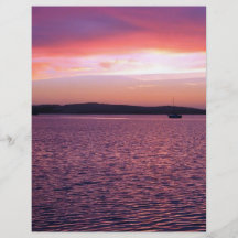 Boote auf dem Ozean am Sonnenuntergang Flyerbedruckung