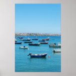 Bootshafen in Cascais, Portugal Plakat