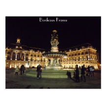 Bordeaux nachts postkarten