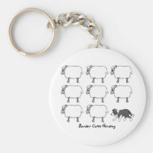 Border-Collie, die Schafe Keychain in Herden lebt Schlüsselbänder
