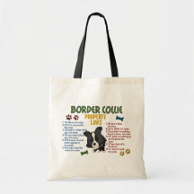 Border-Collie-Eigentums-Gesetze 4 Tasche