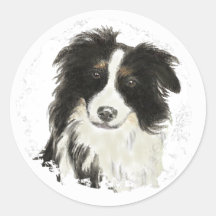 Border-Collie - Hundesammlung Runder Sticker