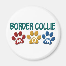 BORDER-COLLIE-MAMMA Tatzen-Druck 1 Kühlschrankmagnete