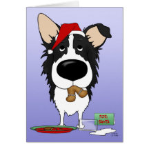 Border-Collie-Weihnachten Grußkarten