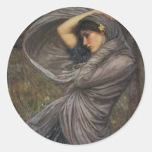 Boreas - John William Waterhouse Runde Aufkleber