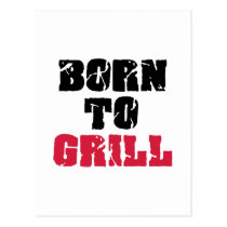 Born to grill postkarten