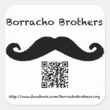 Borracho Brüder Quadrataufkleber