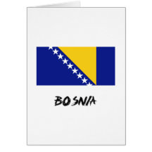 Bosnien-Flagge Grußkarten