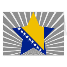 Bosnien+Herzegowina-Stern Grußkarte