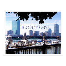 Boston - Boote, Äste und Brücken Postkarten