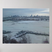 Boston-Nachmittags-Schnee Poster
