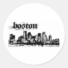 Boston setzte sich an für Ihre Stadt Runde Sticker