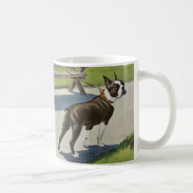 Boston-Terrier-Vintager Becher Teetassen