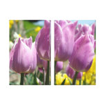 Botanische Leinwand druckt lila Tulpe-Blumen