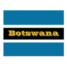 Botswana-Flagge Postkarten