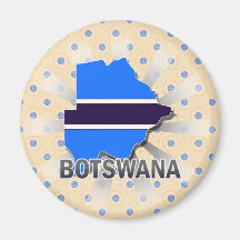 Botswana-Flaggen-Karte 2,0 Kühlschrankmagnete