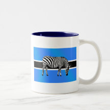 Botswanazebraflagge von Botswana-Becher Kaffeetassen