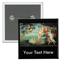 Botticelli - Geburt von Venus Anstecknadelbuttons