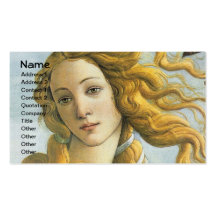 Botticelli Geburt von Venus (Detail) Visitenkartenvorlagen