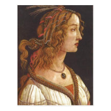 Botticelli, Sandro Portr? t einer jungen Frau (Sim Postkarte