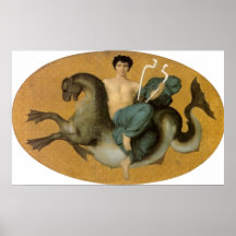 Bouguereau - ARION sur UNO Cheval Marin Plakat