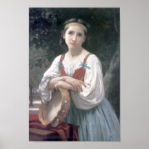 Bouguereau - Bohemienne Au Tambour de Basque Poster