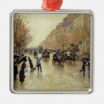 Boulevard Poissonniere im Regen, c.1885 Weihnachtsornament