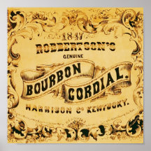 Bourbon herzliches ~ Vintage Werbung Poster