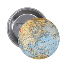 Bowen Karte 1747 von Nordamerika Geographicus N Anstecknadelbutton