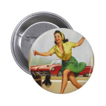 BowlingPin herauf Mädchen Anstecknadelbuttons