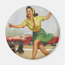 BowlingPin herauf Mädchen Magnete