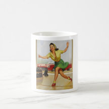 BowlingPin herauf Mädchen Tee Tasse