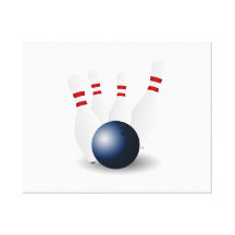 Bowlings-Ball und Stifte Leinwanddruck
