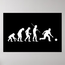 Bowlings-Evolution von Mann zu Bowler Posterdruck
