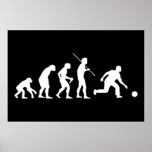 Bowlings-Evolution von Mann zu Bowler Posterdruck